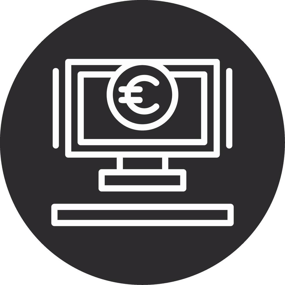 euro teken omgekeerd icoon vector