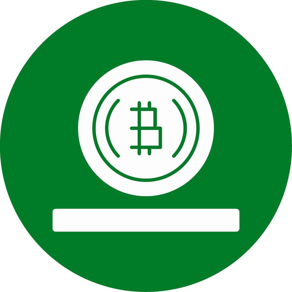 bitcoin glyph cirkel icoon vector