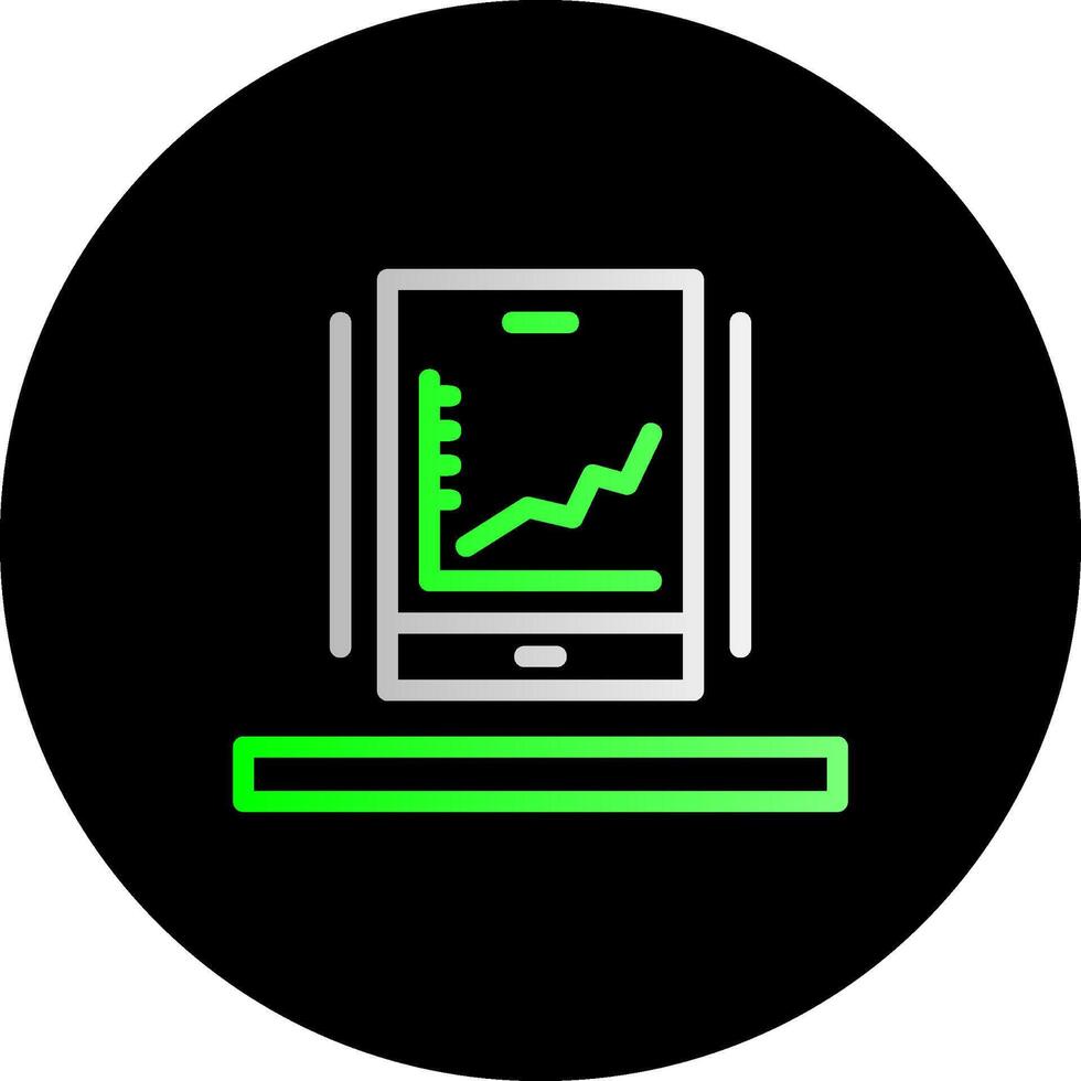 lijn tabel dubbel helling cirkel icoon vector