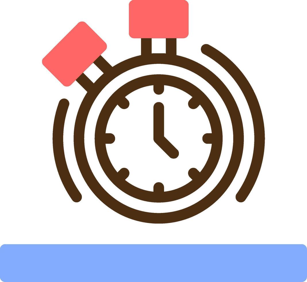 stopwatch kleur gevulde icoon vector