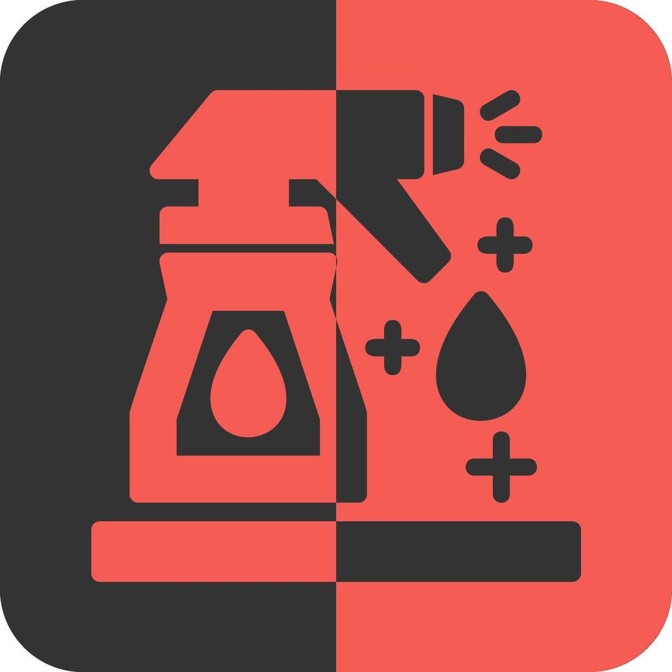 schoonmaak verstuiven rood omgekeerd icoon vector