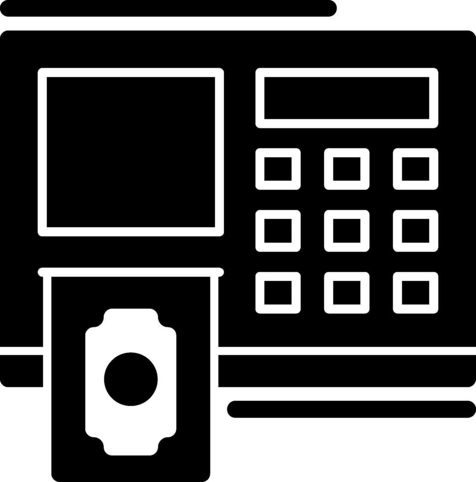 atm glyph-pictogram vector