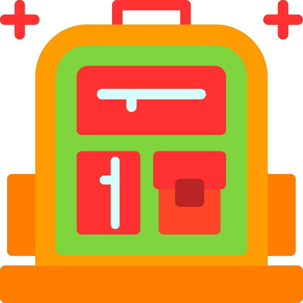 school- rugzak vlak icoon vector