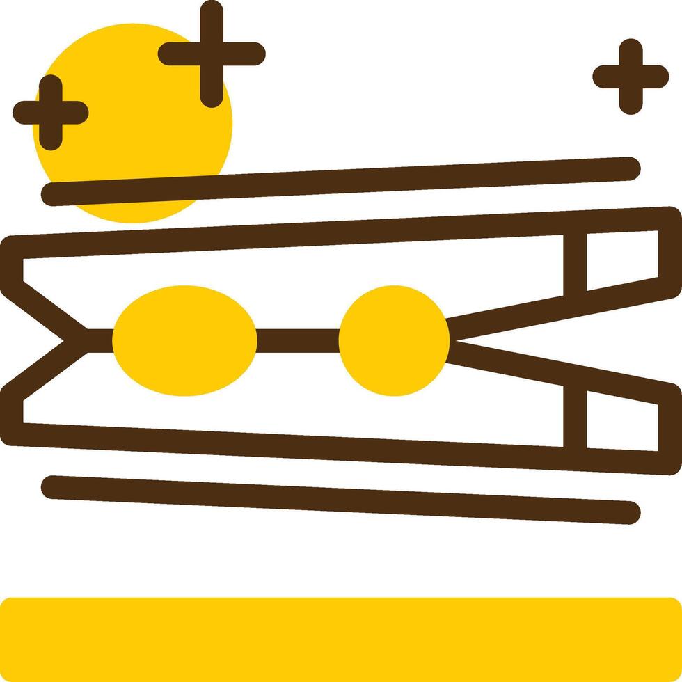 wasknijper geel lieanr cirkel icoon vector