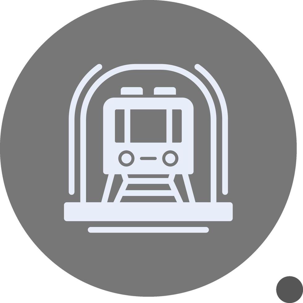 metro glyph schaduw icoon vector