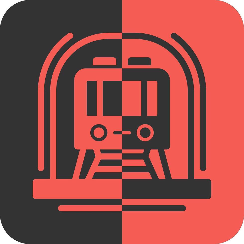 metro rood omgekeerd icoon vector