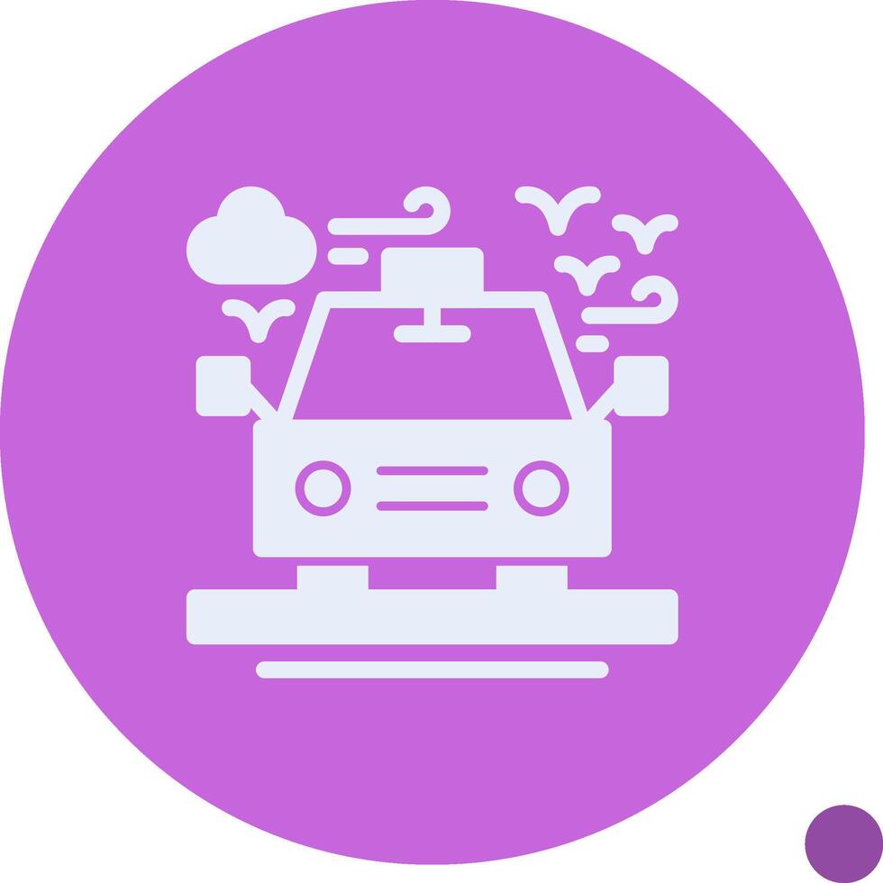 taxi glyph schaduw icoon vector