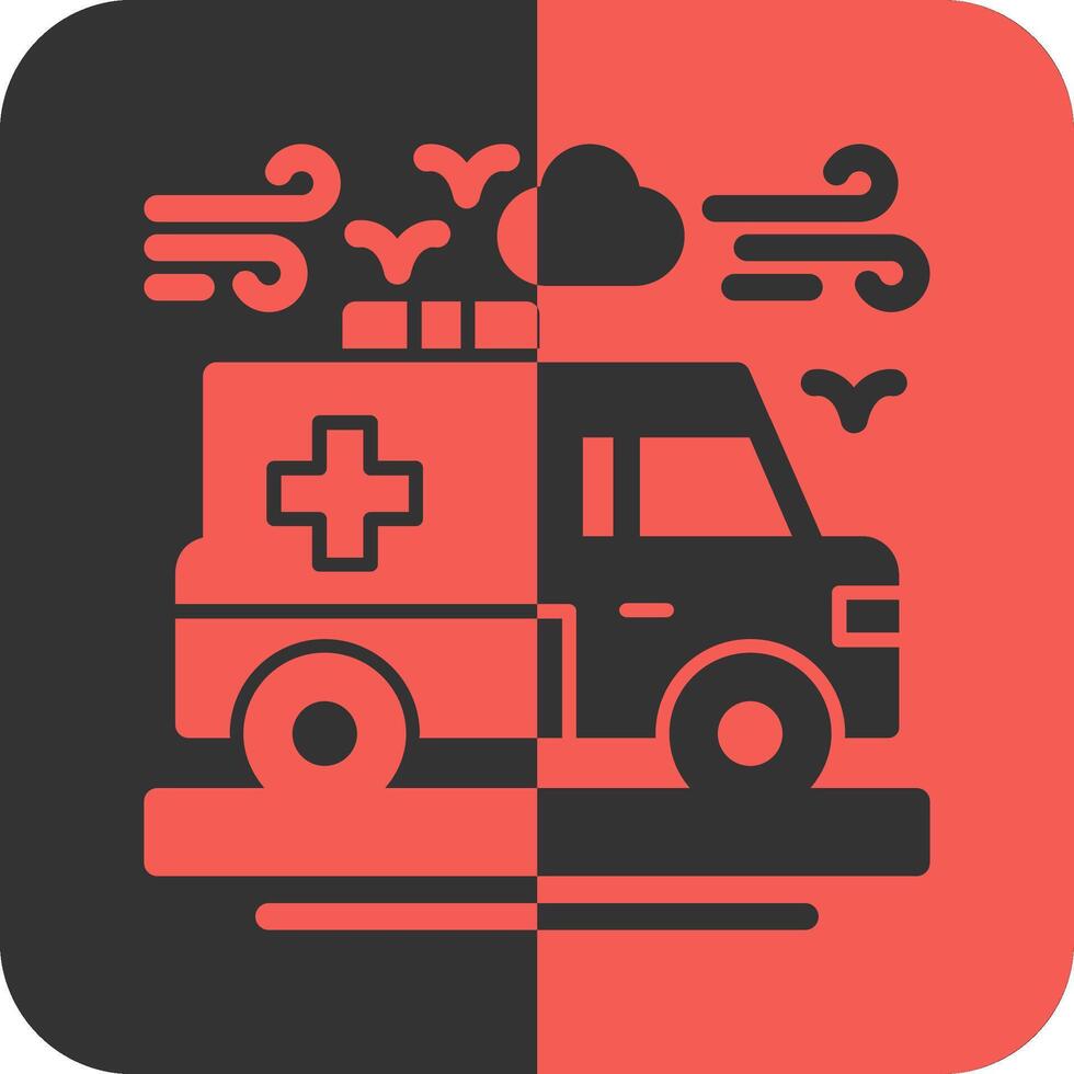 ambulance rood omgekeerd icoon vector