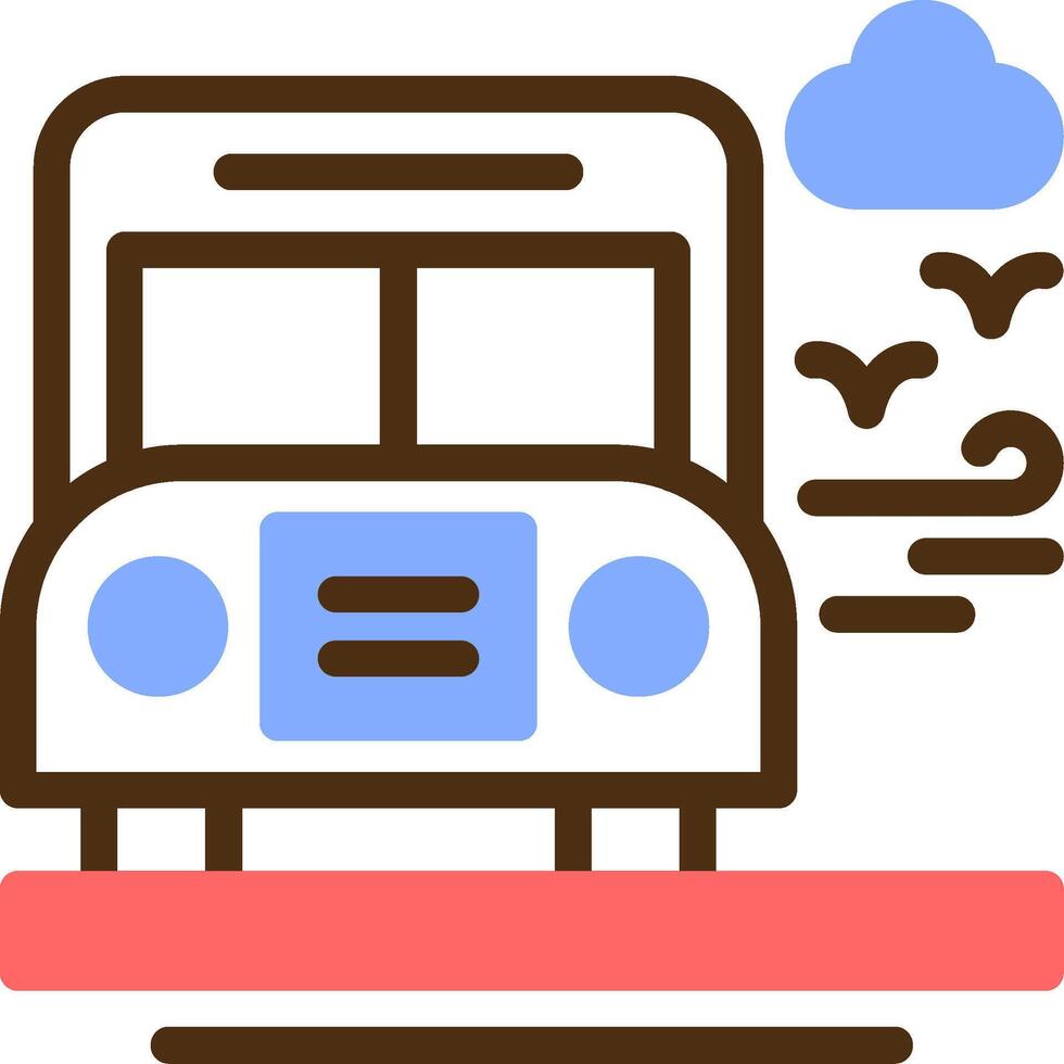 school- bus kleur gevulde icoon vector