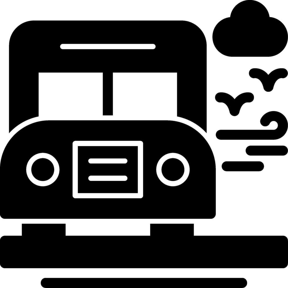 schoolbus glyph icoon vector