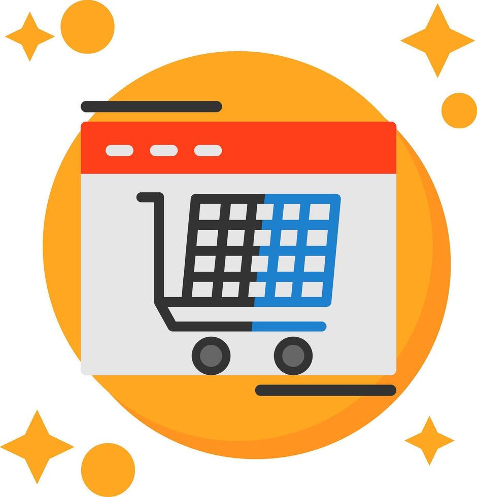 e-commerce staart kleur icoon vector