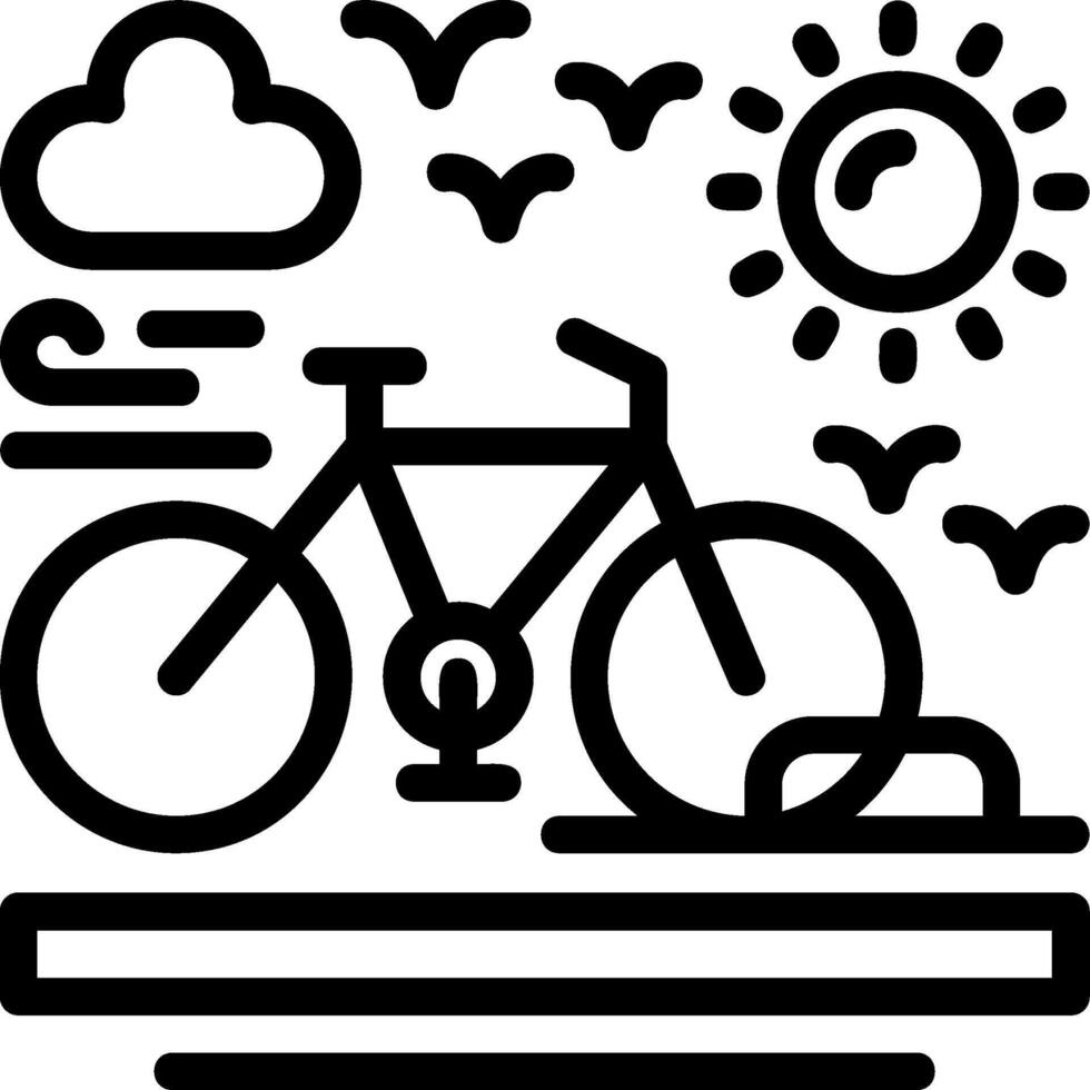 fiets rek lijn icoon vector