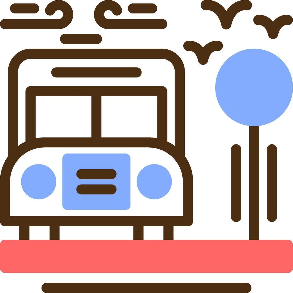 bus hou op kleur gevulde icoon vector