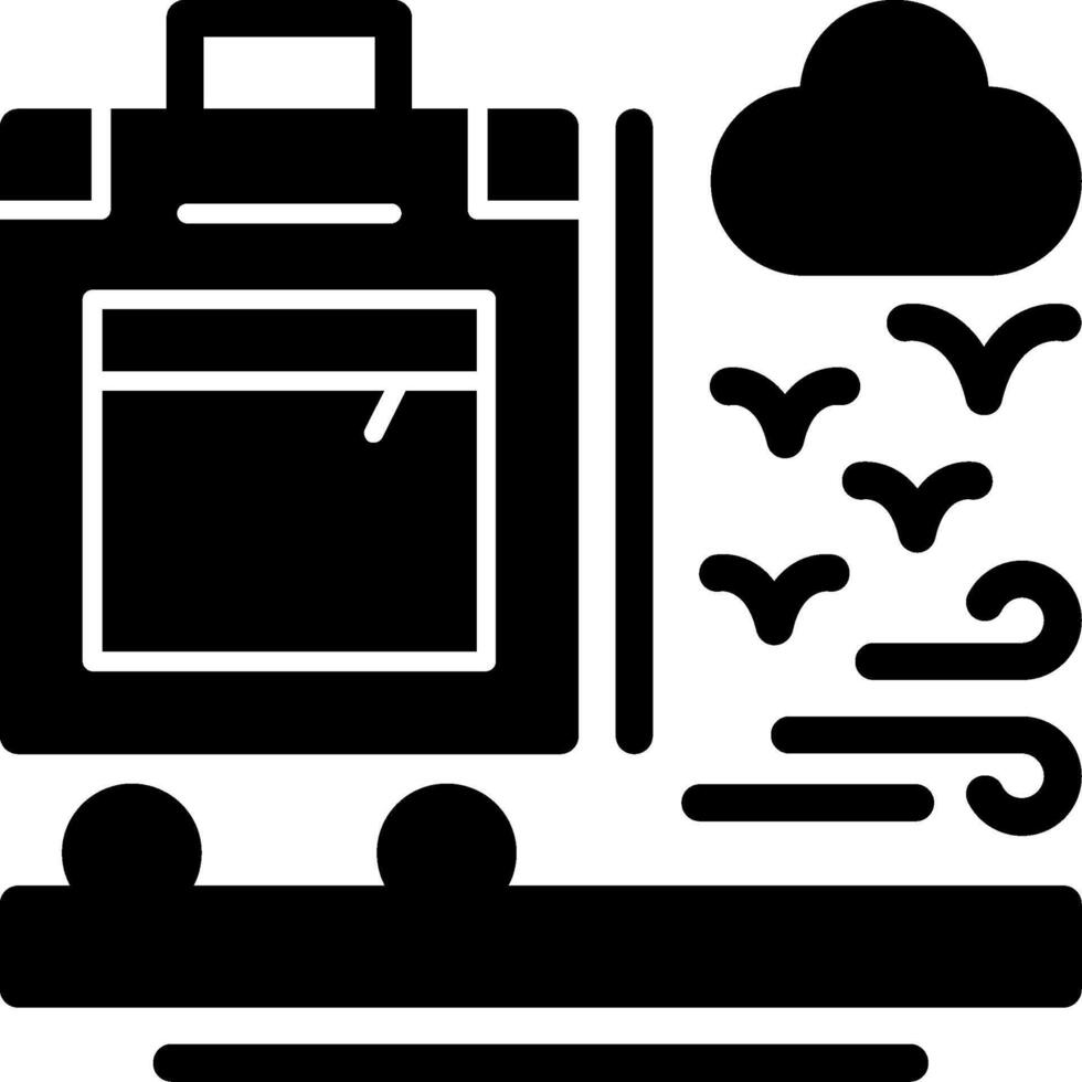 bagage glyph icoon vector