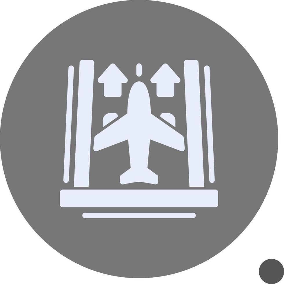 luchthaven landingsbaan glyph schaduw icoon vector