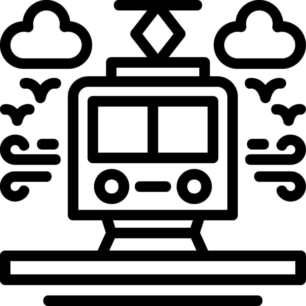 tram sporen lijn icoon vector