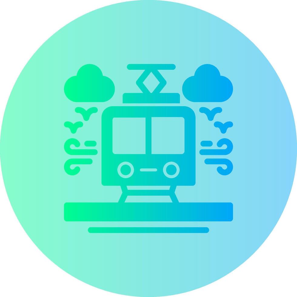 tram sporen helling cirkel icoon vector