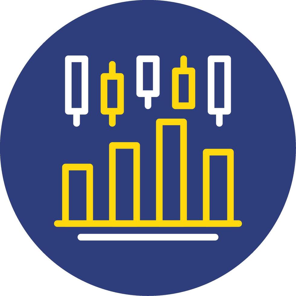 voorraad markt dubbel lijn cirkel icoon vector