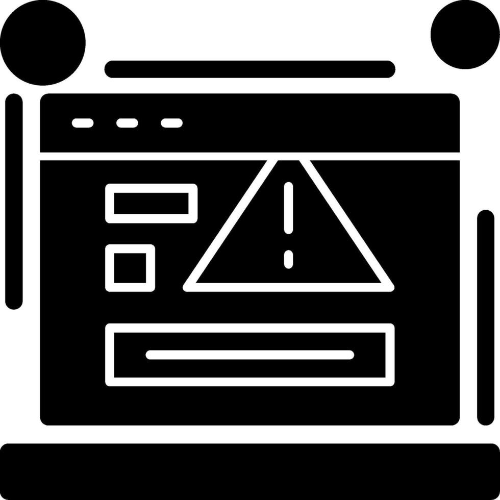 404-fout glyph-pictogram vector