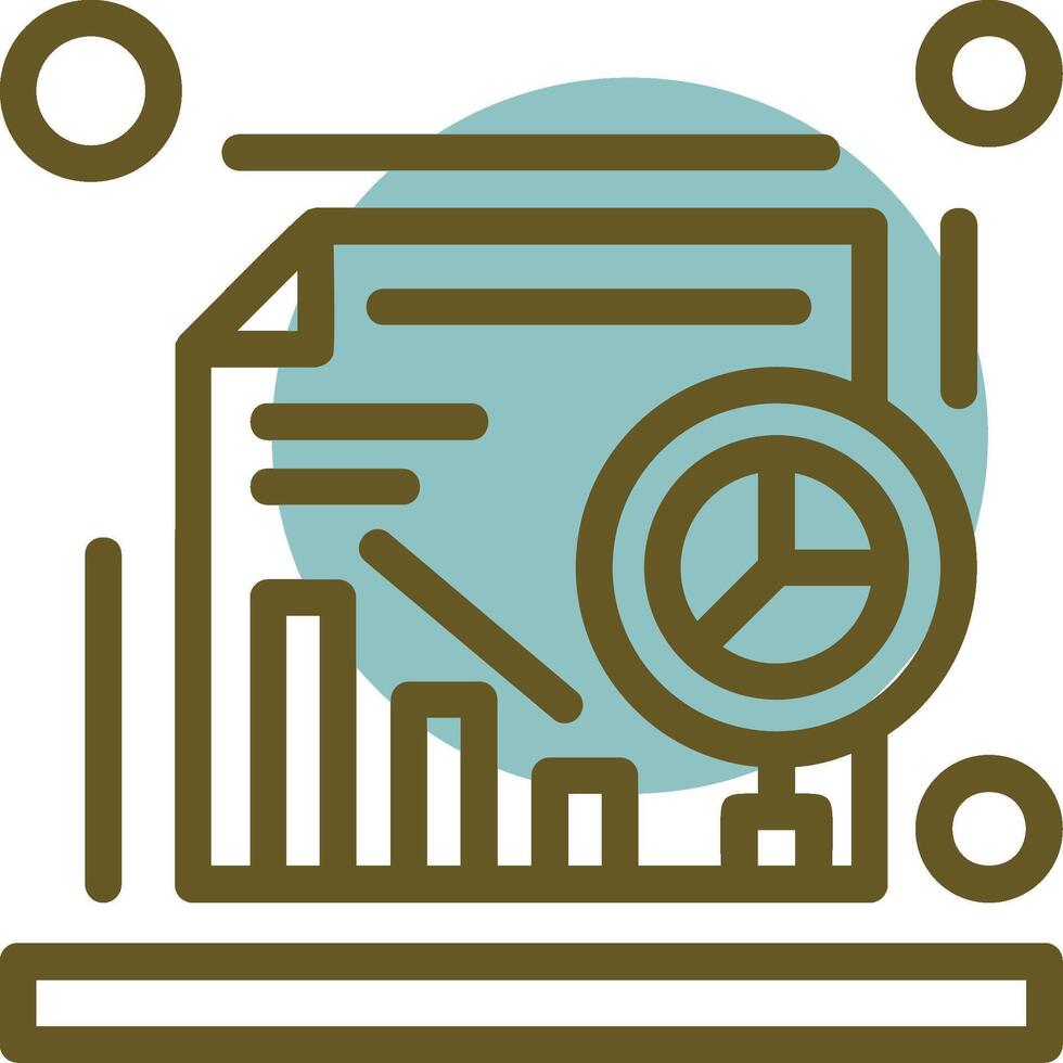 gegevens analyse lineair cirkel icoon vector