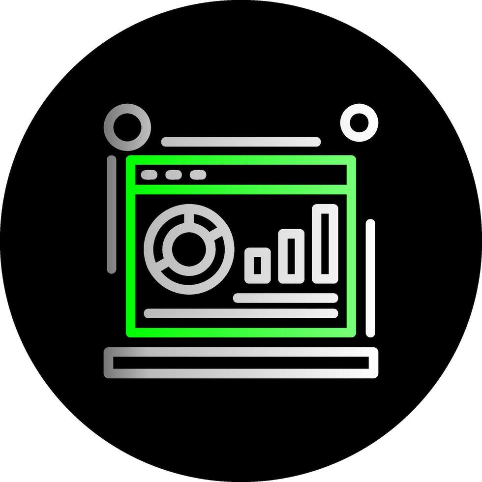 statistieken dubbel helling cirkel icoon vector