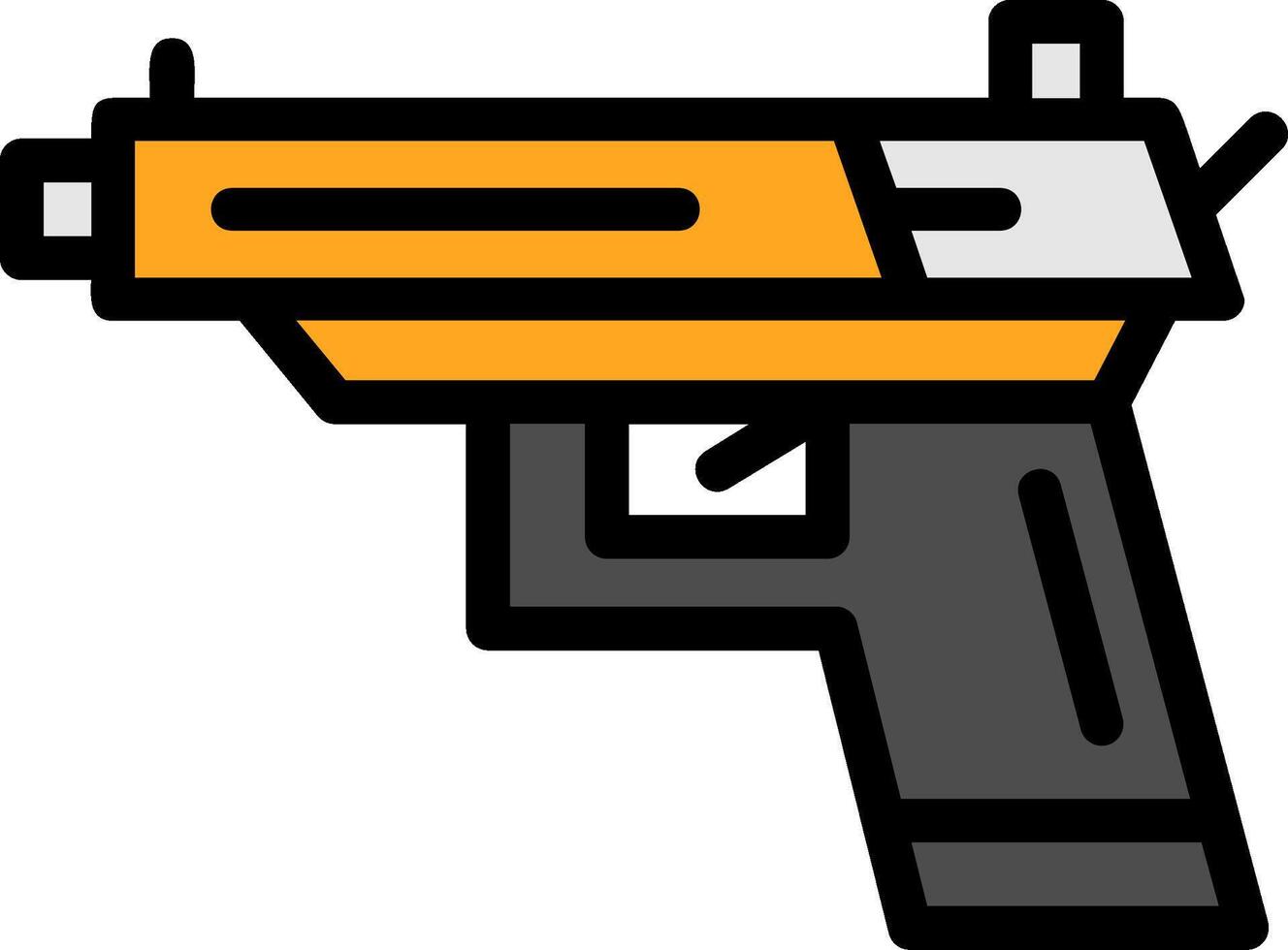 handgeweer lijn gevulde icoon vector