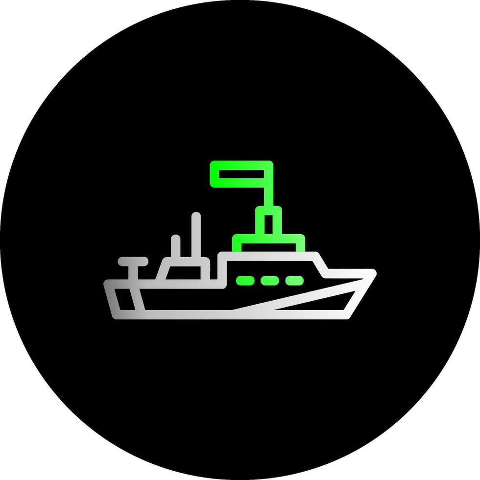 marine- schip dubbel helling cirkel icoon vector