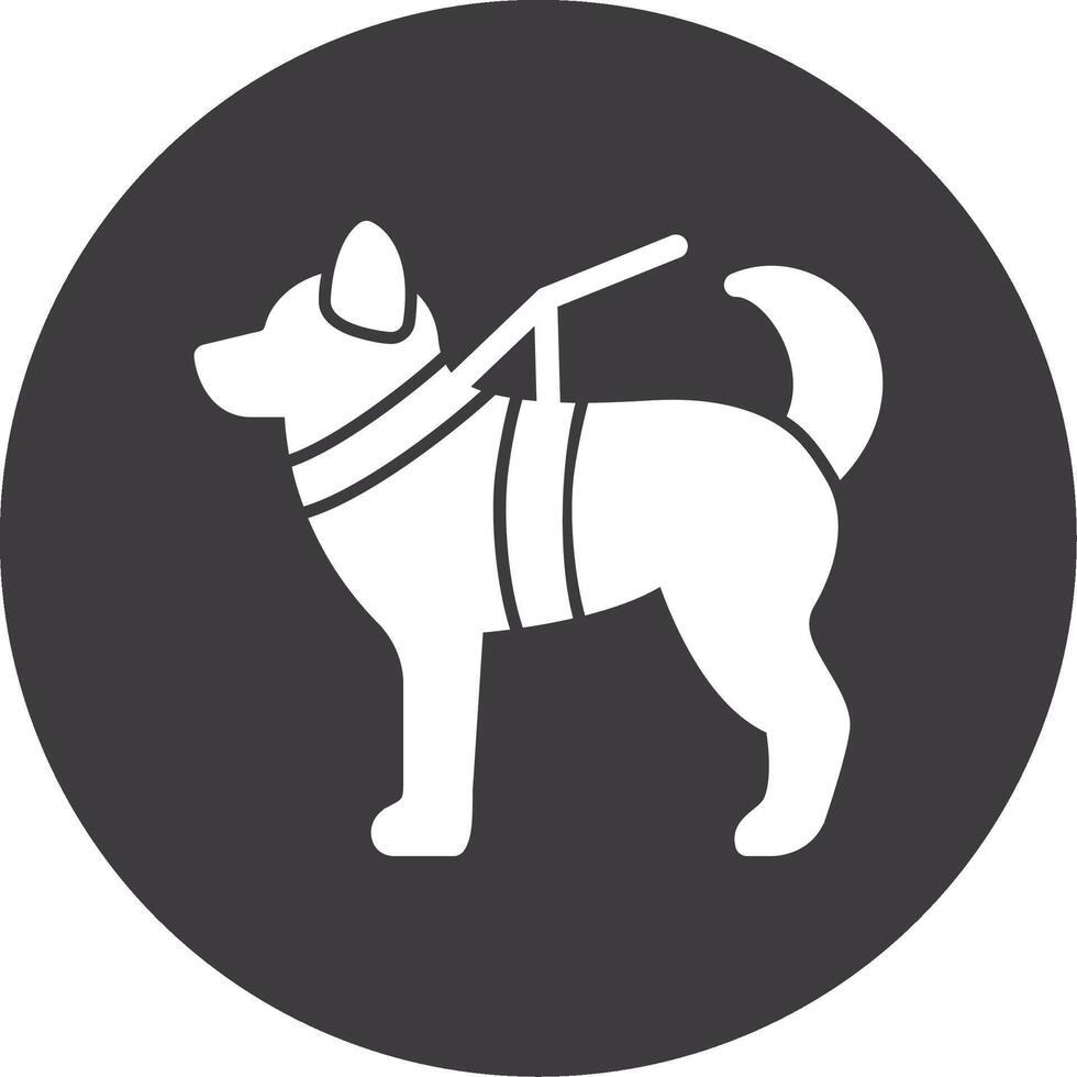 leger hond lijn twee kleur icoon vector