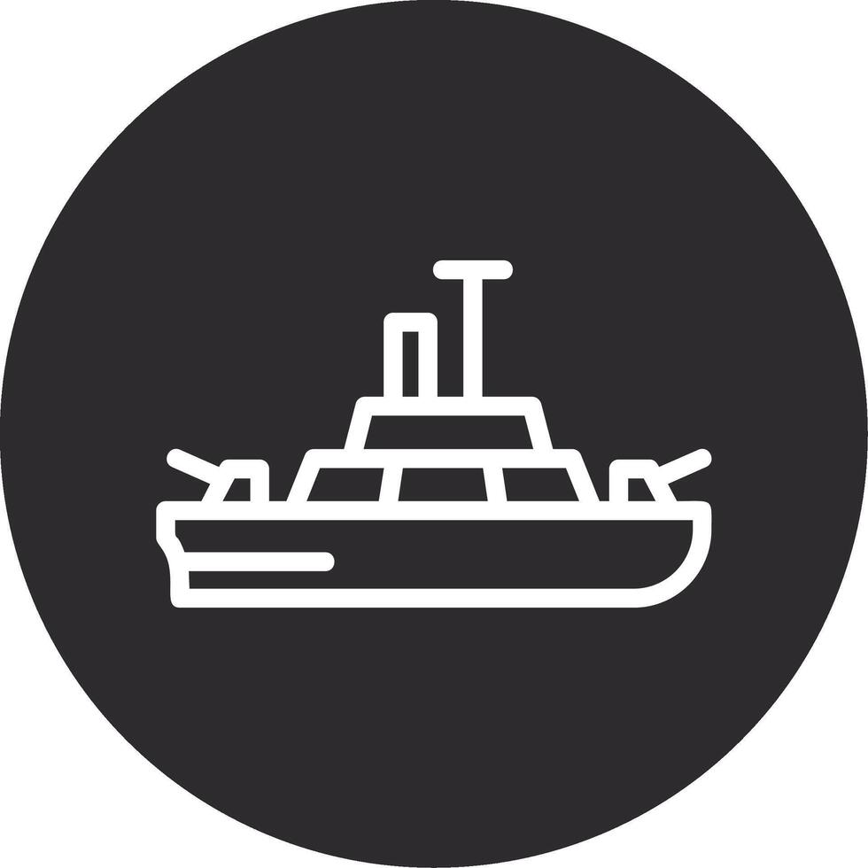 oorlogsschip omgekeerd icoon vector