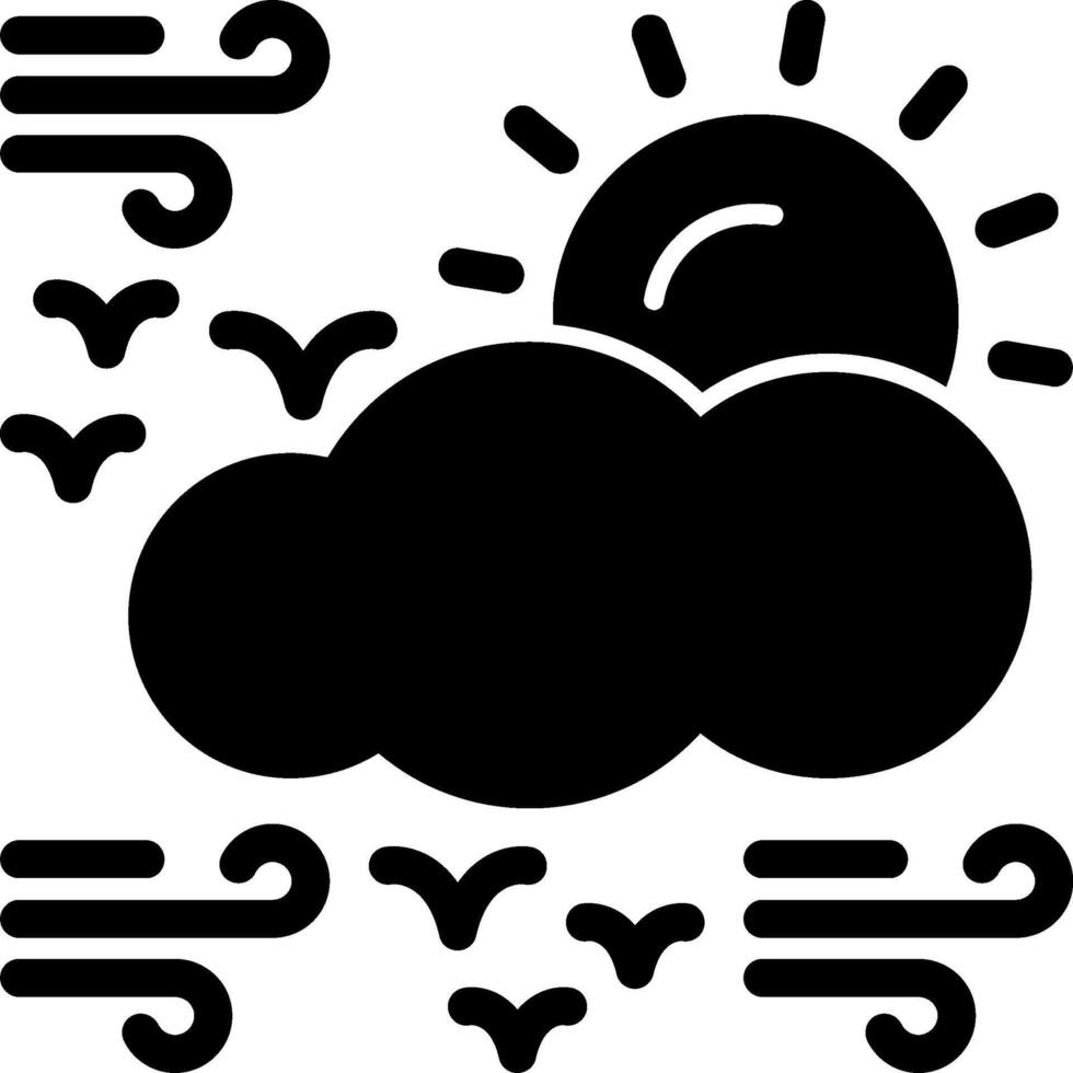 zonnig glyph-pictogram vector