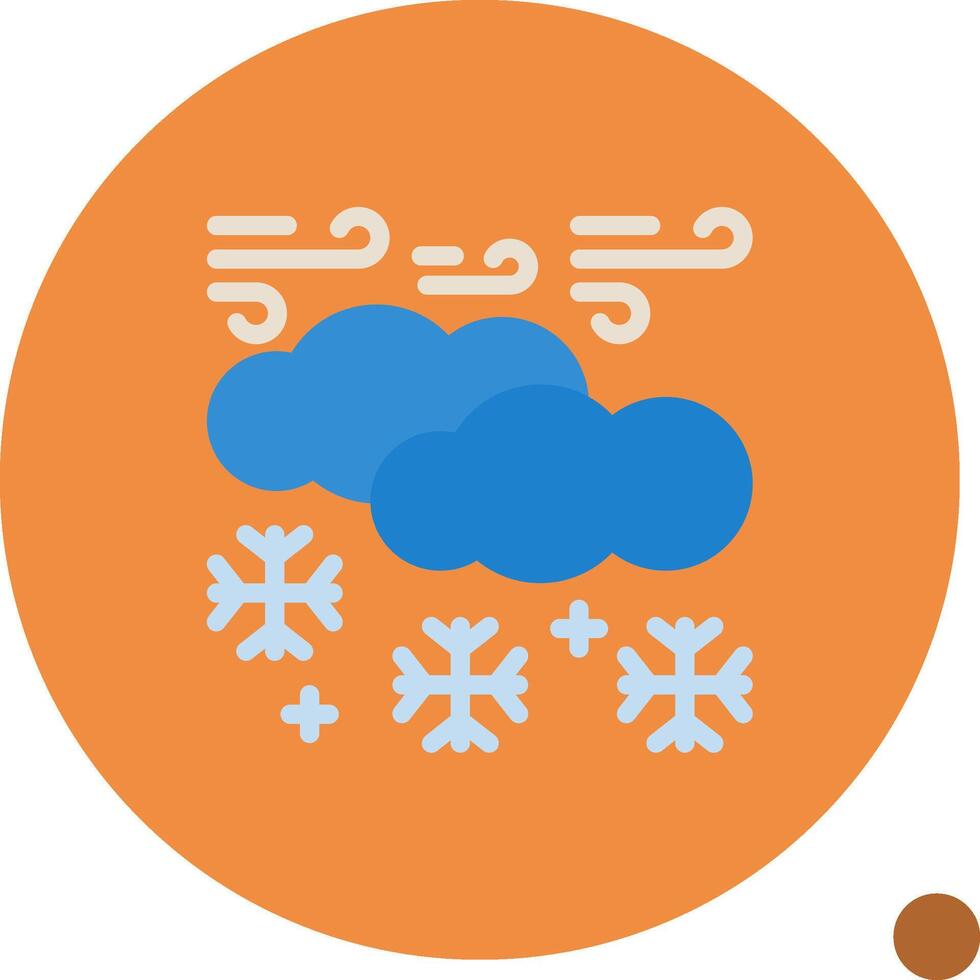 sneeuw vlak schaduw icoon vector