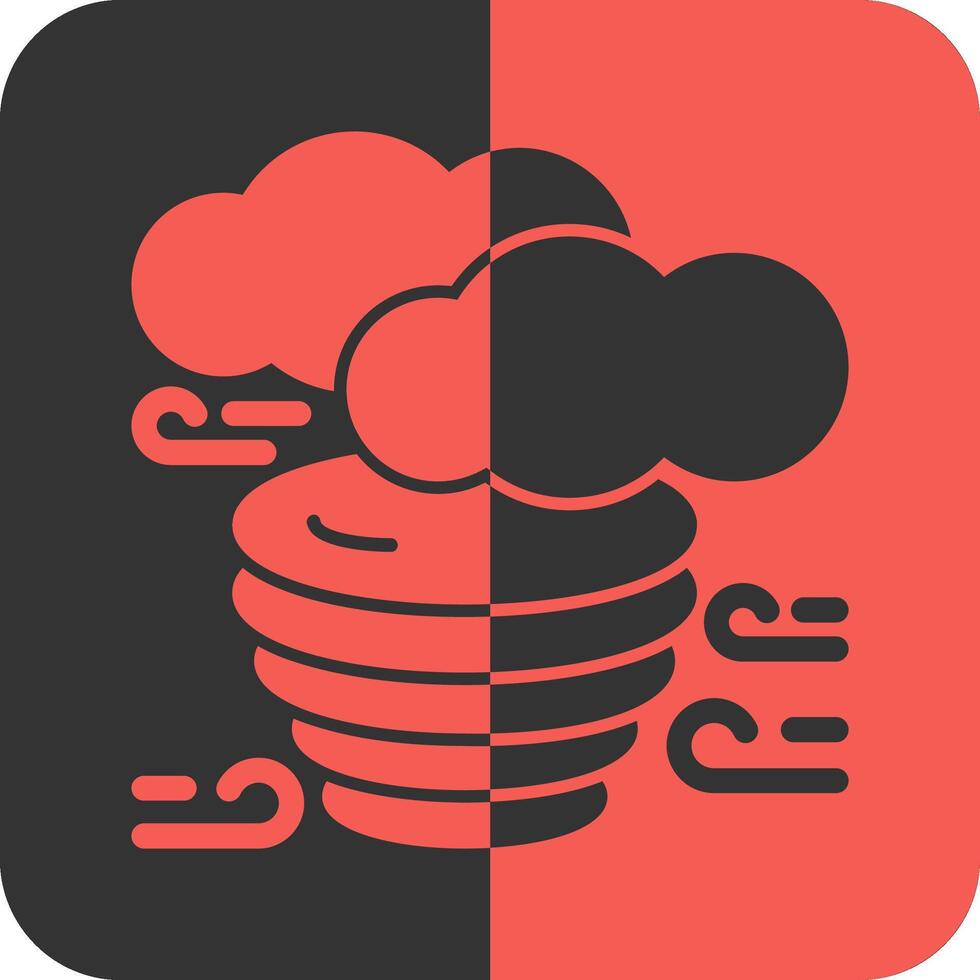 tornado rood omgekeerd icoon vector