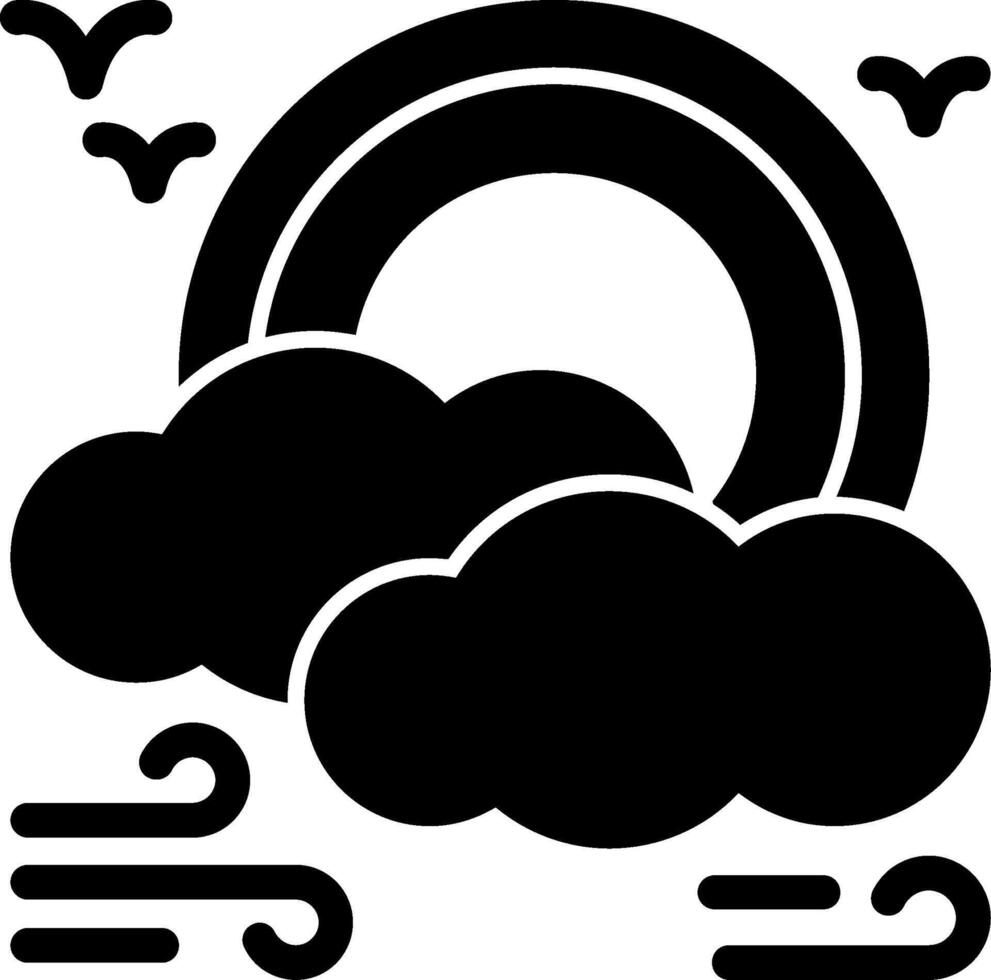 regenboog glyph-pictogram vector