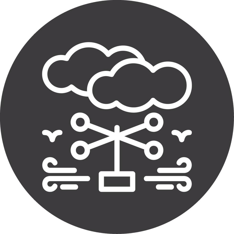 anemometer schets cirkel icoon vector