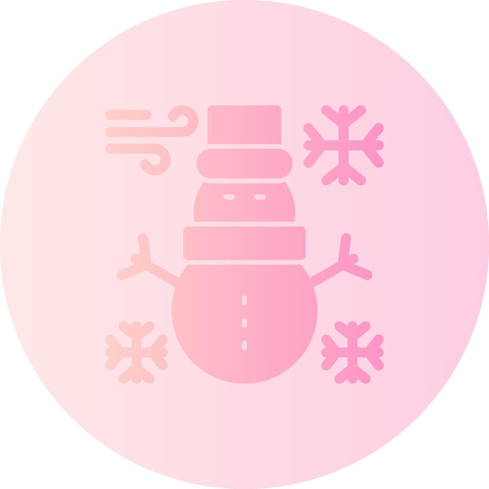 sneeuwman helling cirkel icoon vector