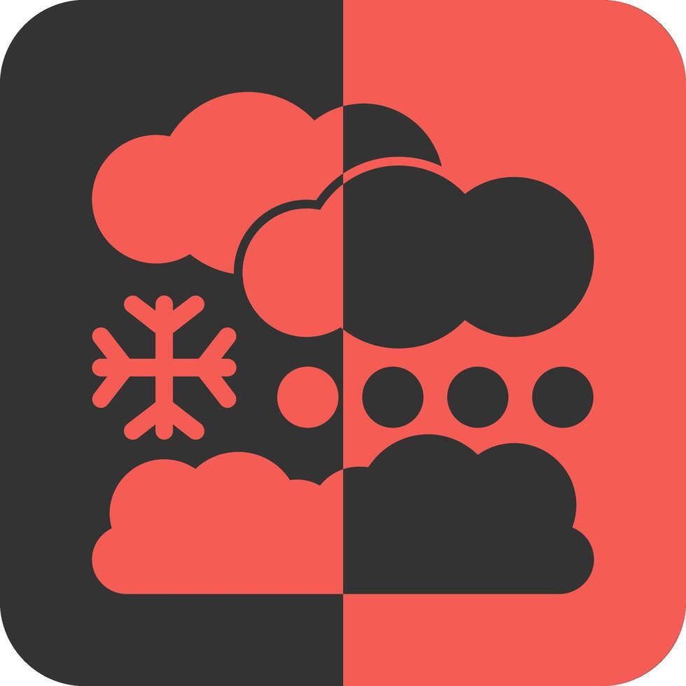 sneeuwjacht rood omgekeerd icoon vector