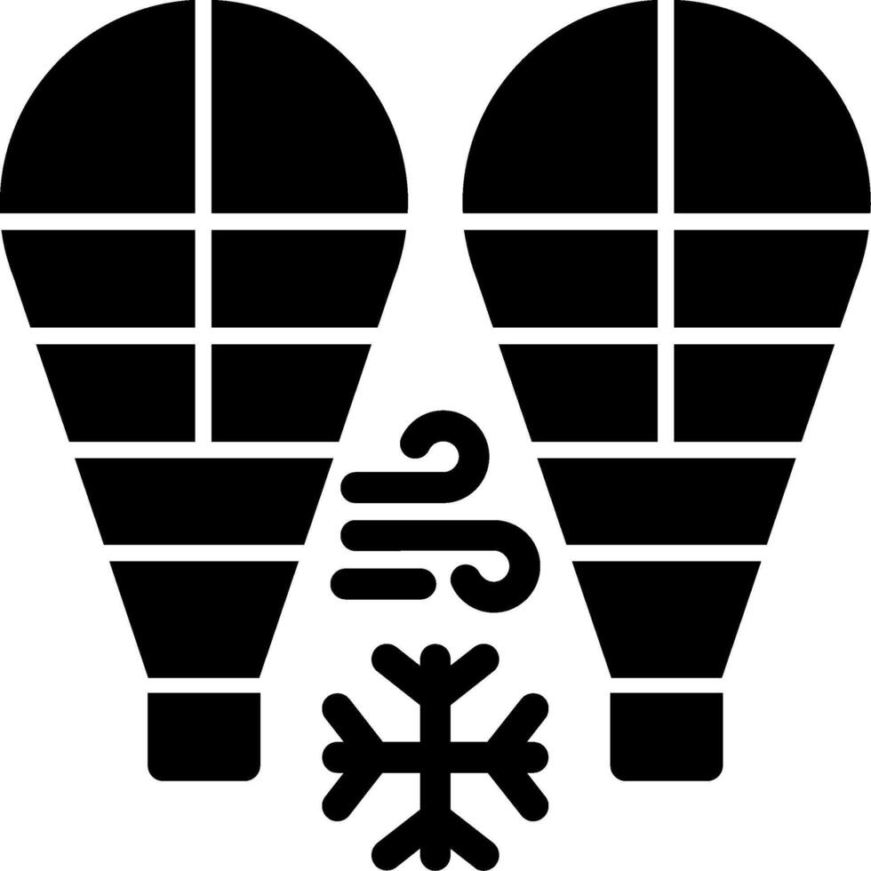 sneeuwschoenen glyph icoon vector