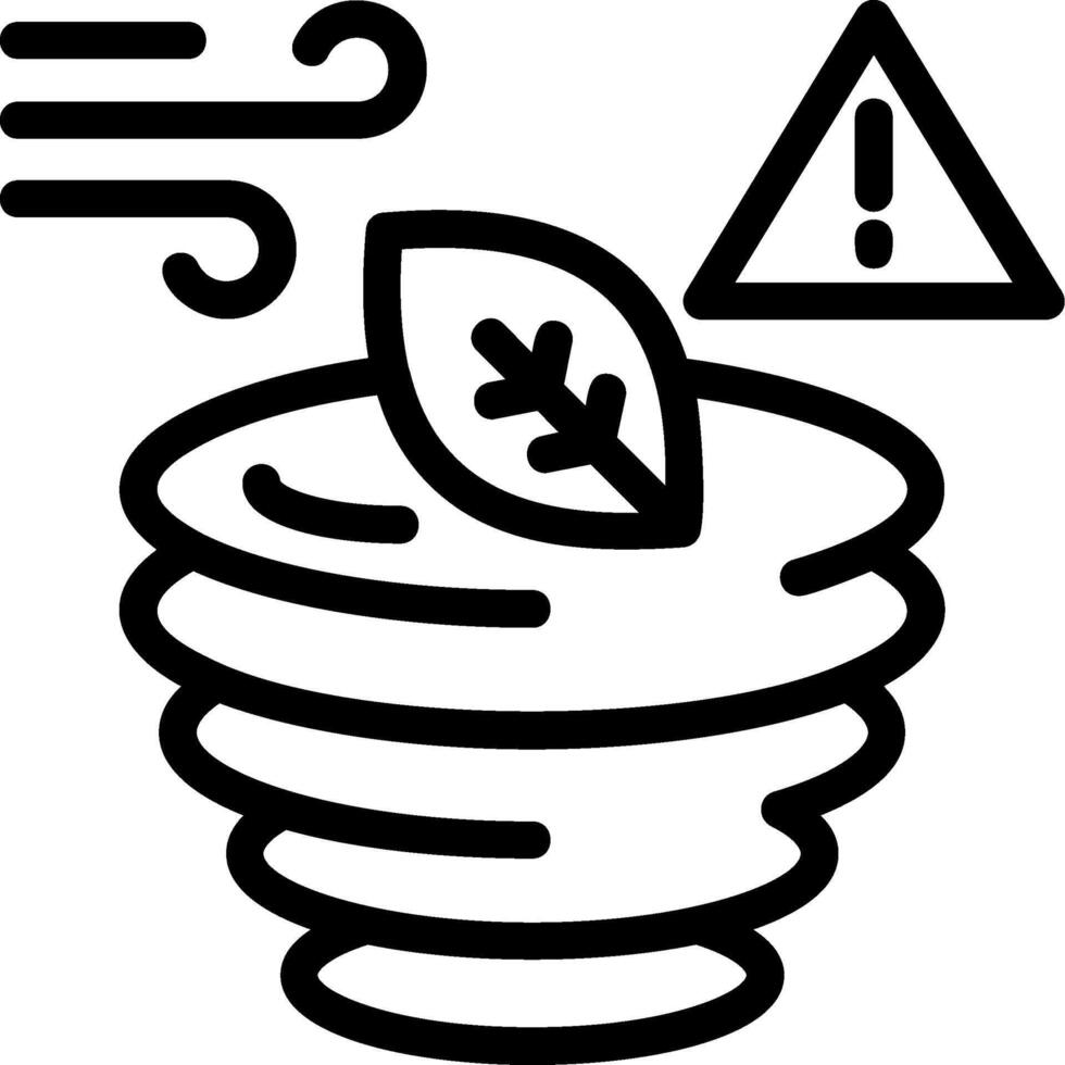 tornado waarschuwing lijn icoon vector