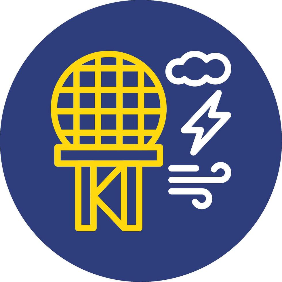 doppler radar dubbel lijn cirkel icoon vector