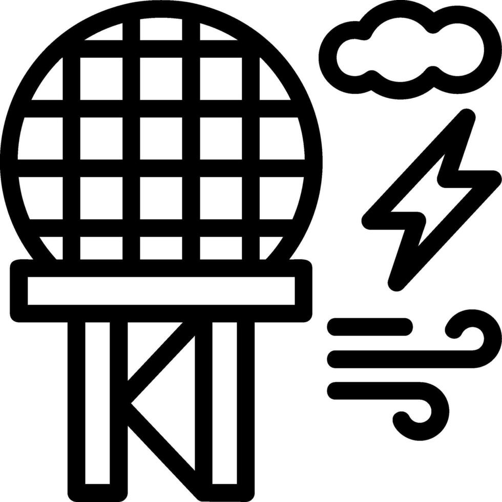 doppler radar lijn icoon vector