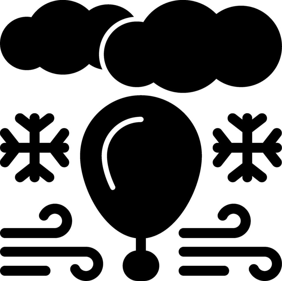 weer ballon glyph icoon vector