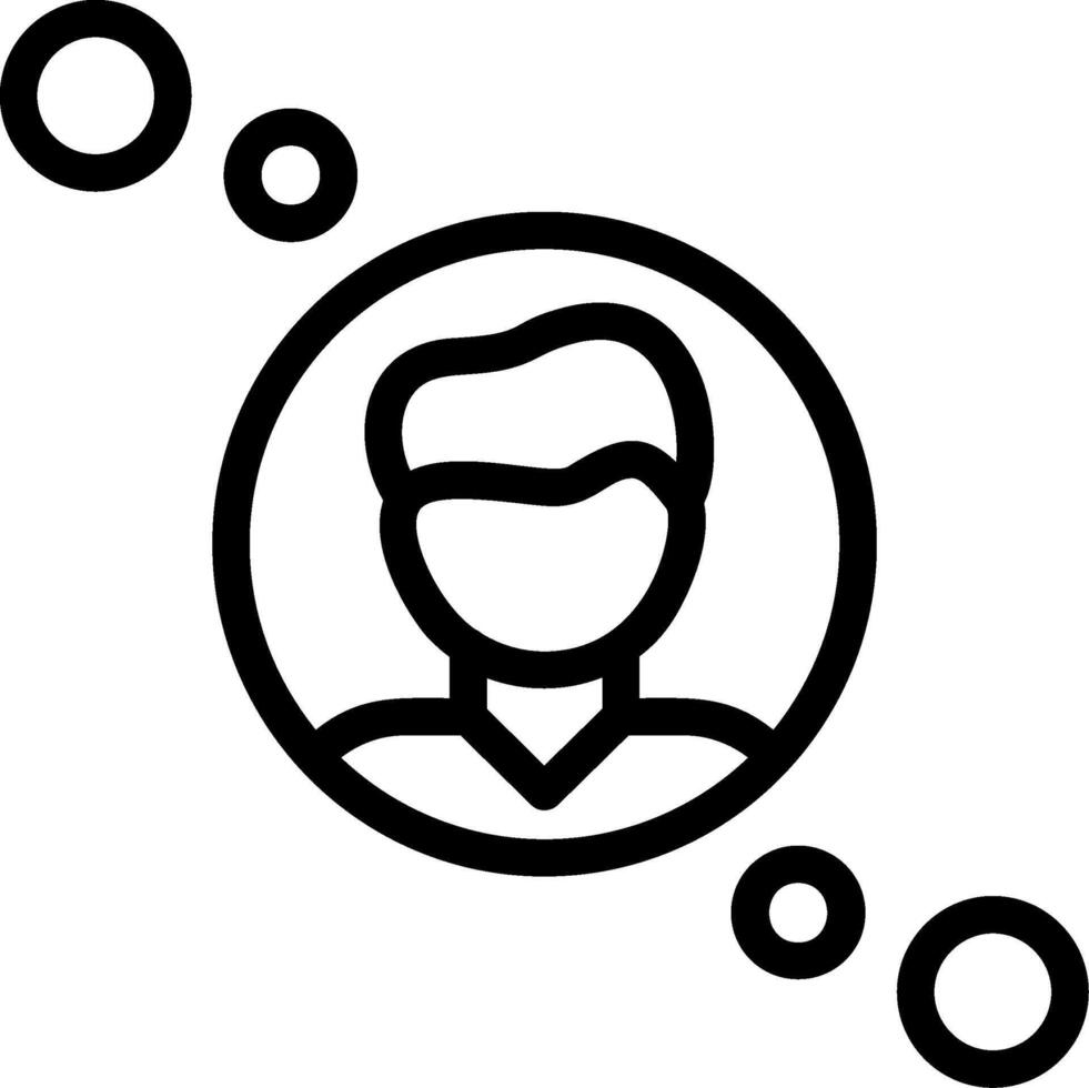 gebruiker avatar lijn icoon vector