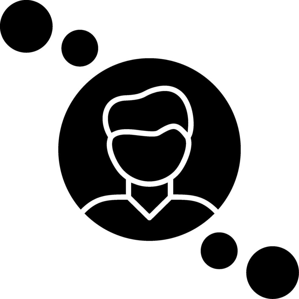 gebruiker avatar glyph icoon vector