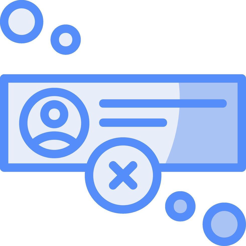 offline toestand lijn gevulde blauw icoon vector