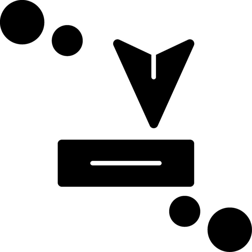 te ontvangen knop glyph icoon vector