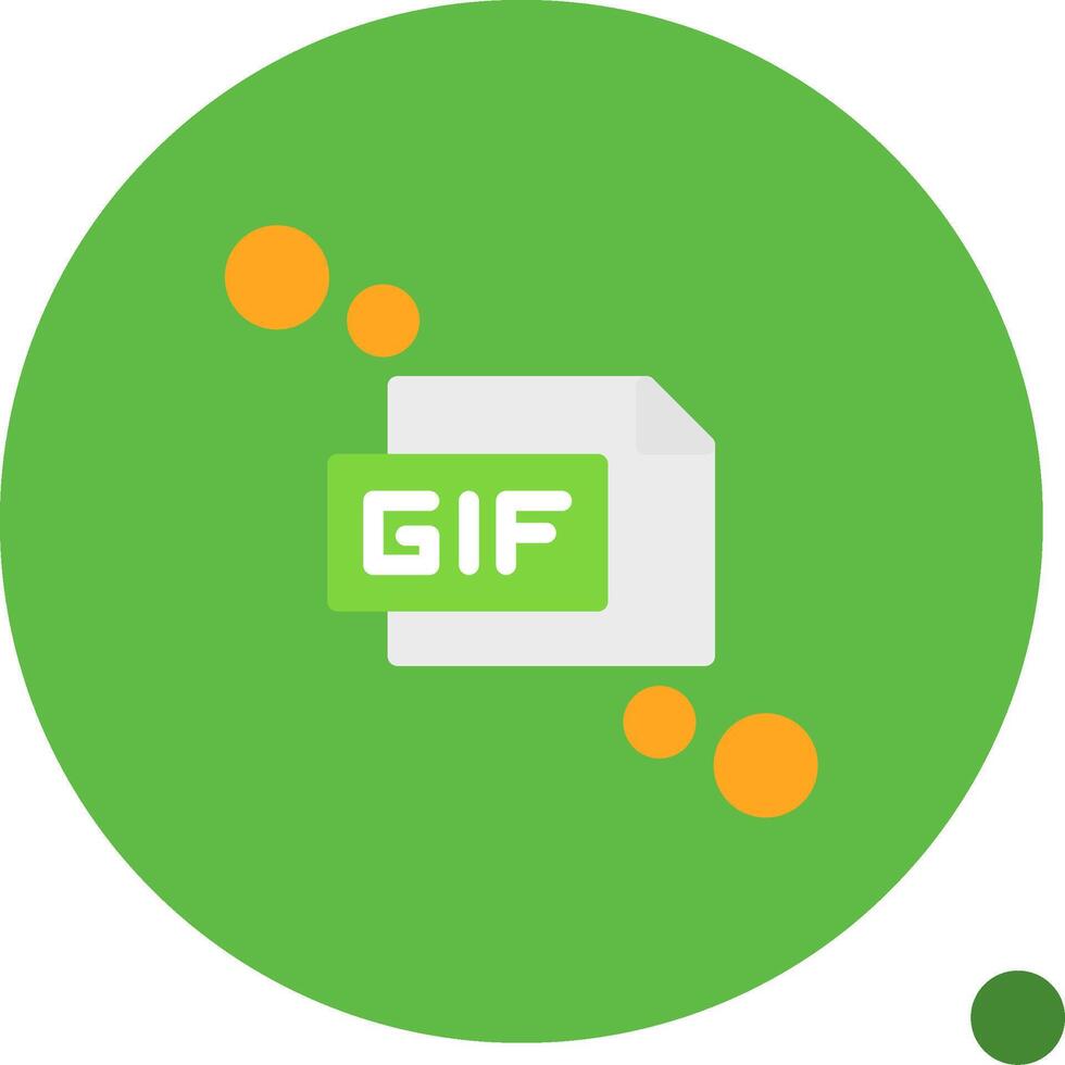 gif vlak schaduw icoon vector