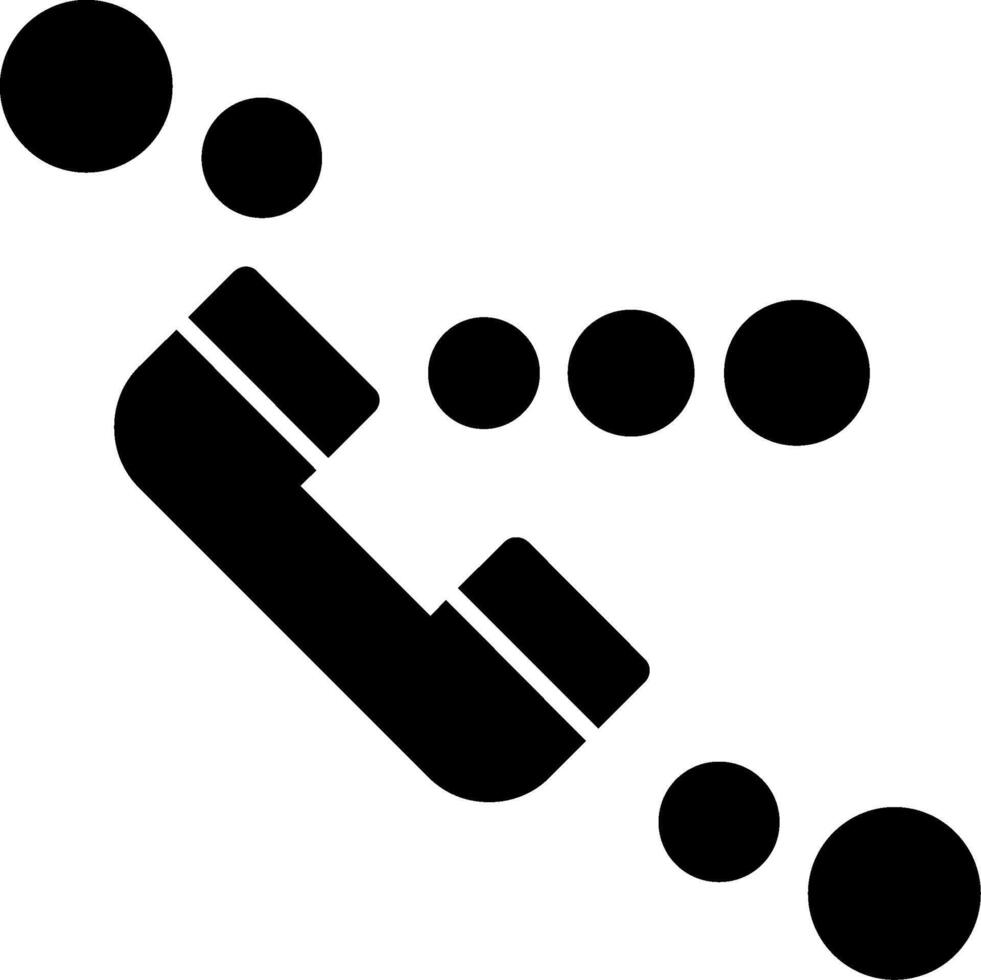 telefoontje in vooruitgang glyph icoon vector