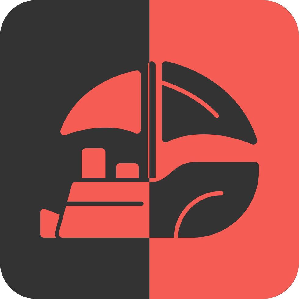 boot rood omgekeerd icoon vector