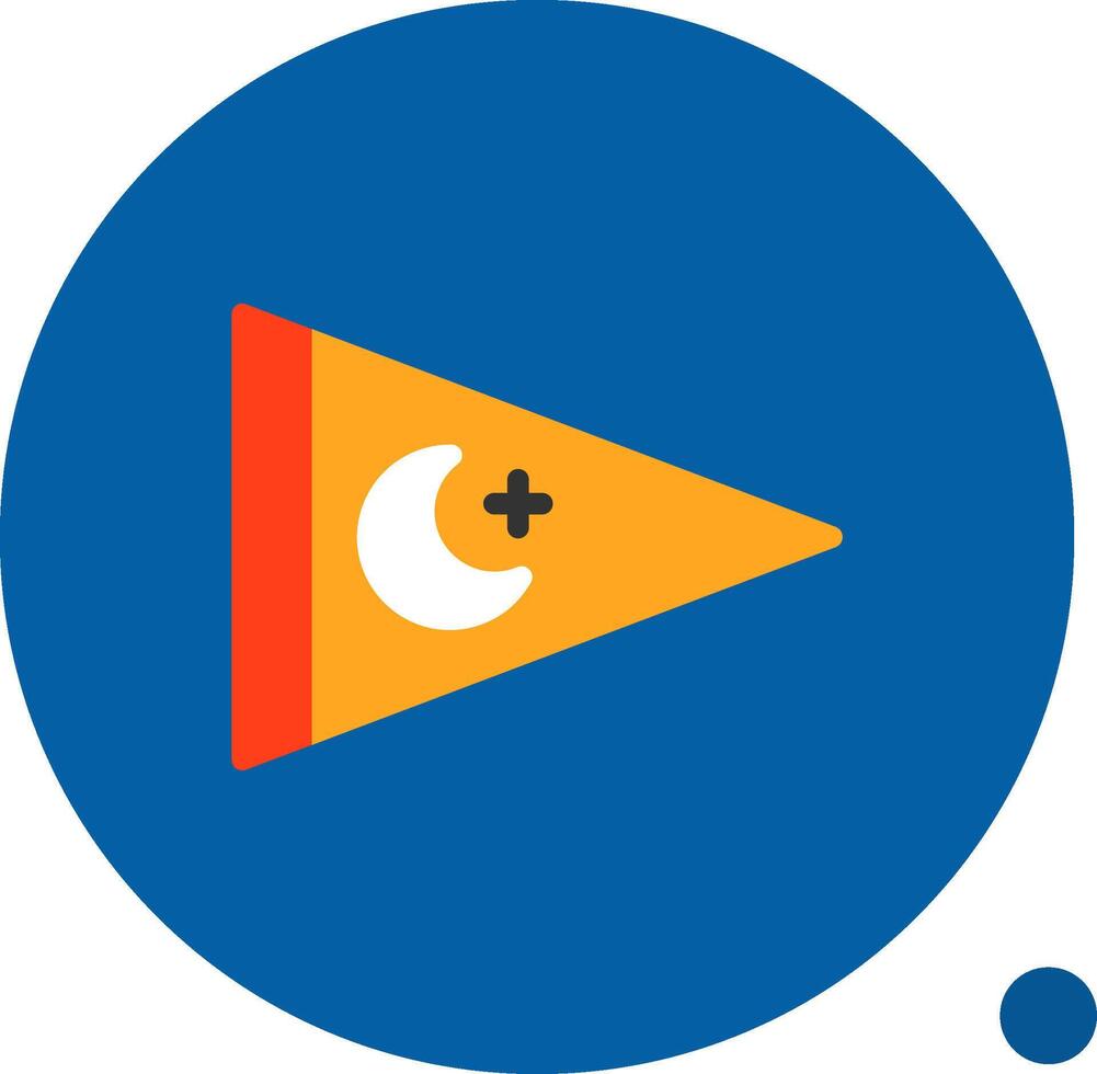 nautische vlag vlak schaduw icoon vector