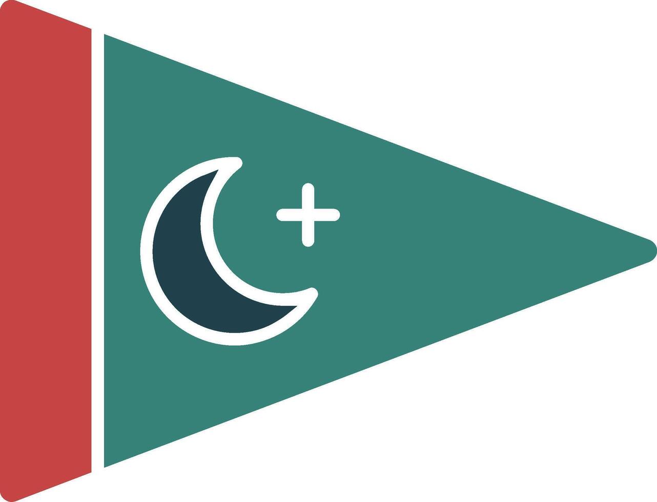 nautische vlag glyph twee kleur icoon vector